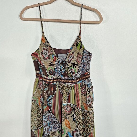 Vintage Y2K Breakin Loose Babydoll Dress Womens 9 10 Flowy Boho Festival Floral - Picture 10 of 14